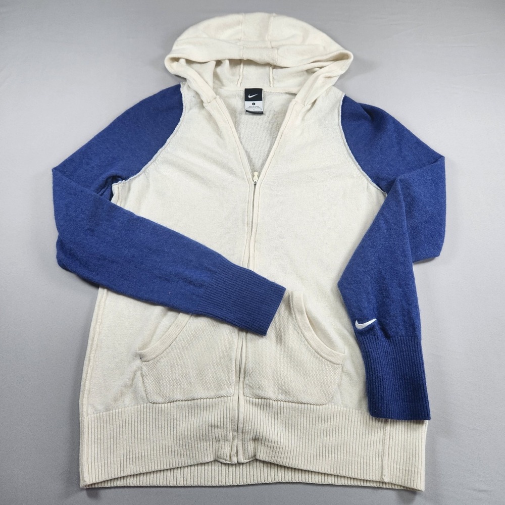 Nike Sportswear Wool Blend Full Zip Hoodie Jacket Womens Large  Vintage